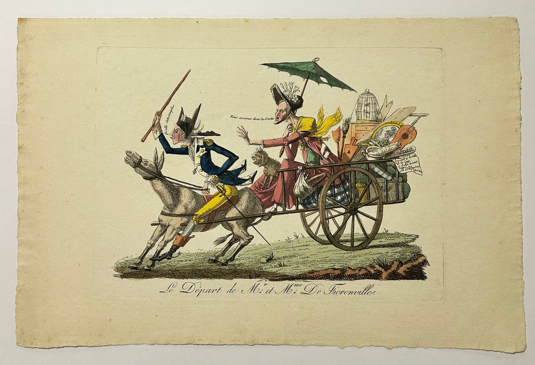 Le départ de Mr et Mme de Fierenville.  c.1815.