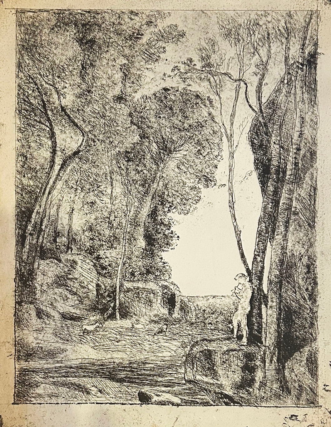 Le Petit Berger. (2ème planche). 1855 (1er tirage).