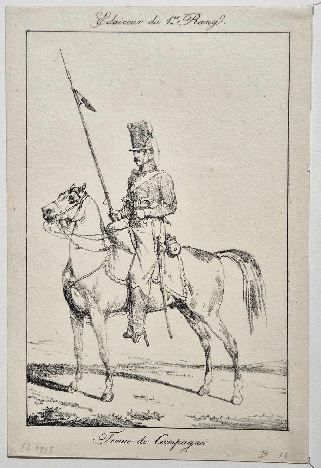 L'éclaireur du 1er rang. Tenue de campagne. 1817.
