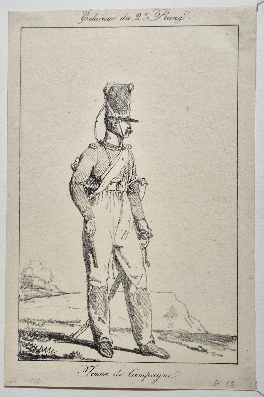 L'éclaireur du 2e rang. Tenue de campagne. 1817.