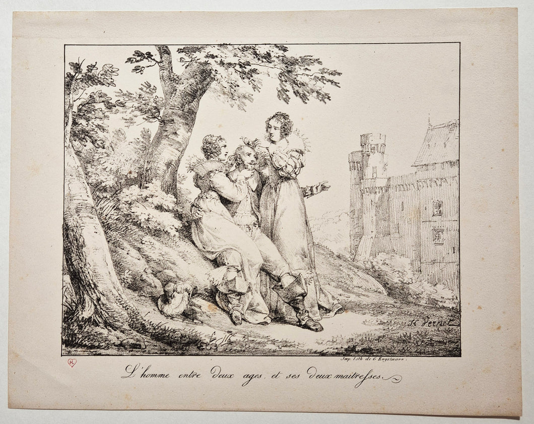 L'homme entre deux âges et ses deux maîtresses.