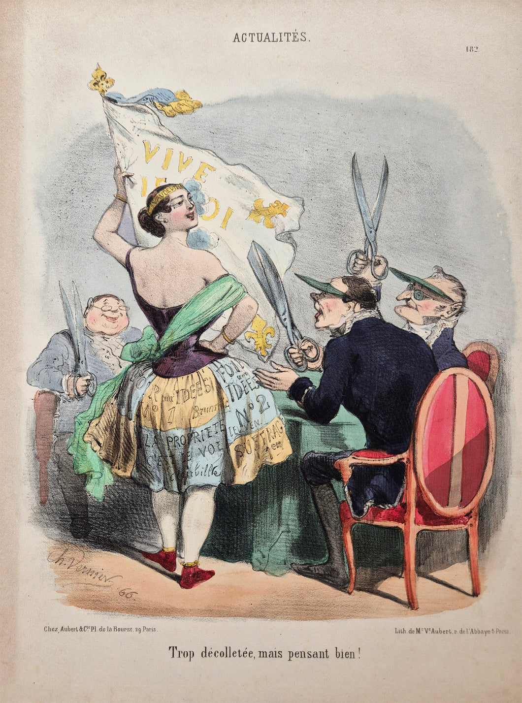 Trop décolletée, mais pensant bien !  1866.