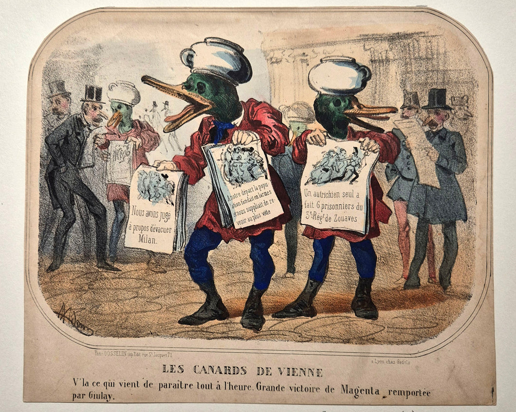 Les canards de Vienne. 1859.