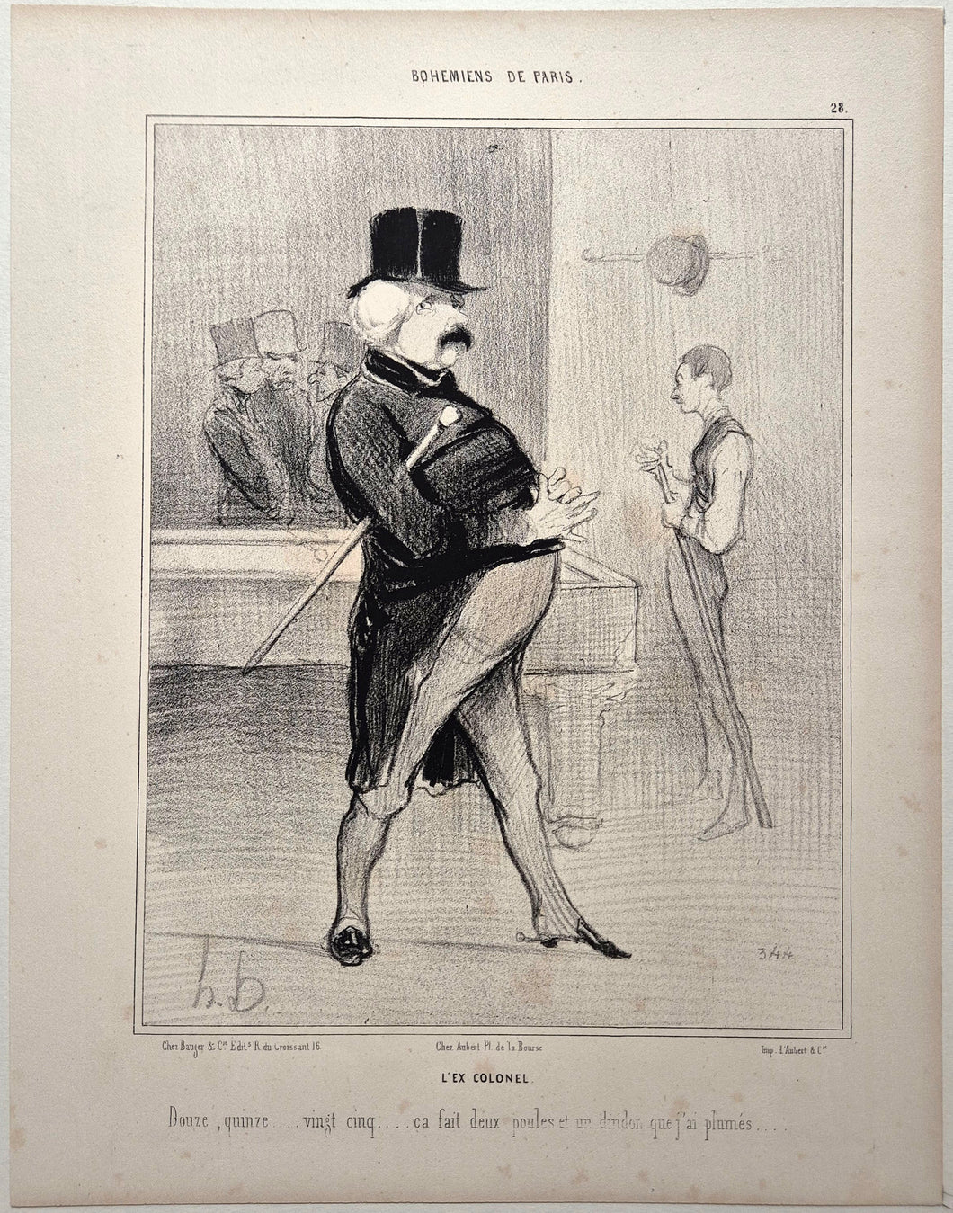 L'Ex colonel (joueur de billard). 1842.