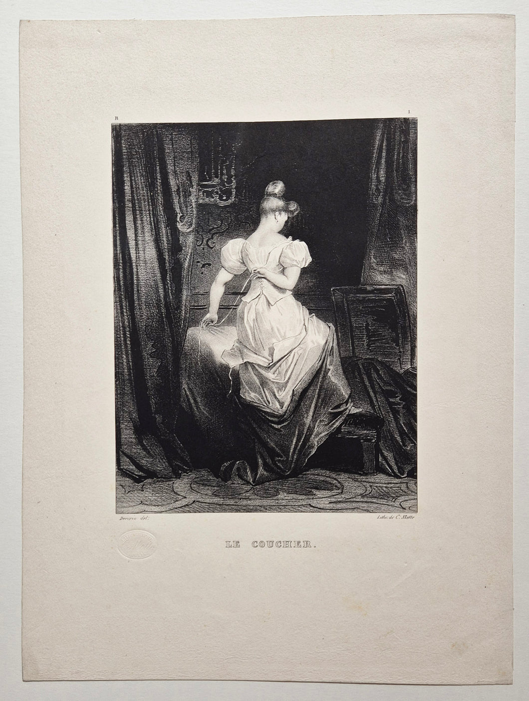 Le coucher. 1829.