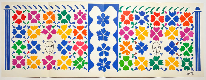 MATISSE Décoration - Masques.  1953. Lithographie en couleurs. 