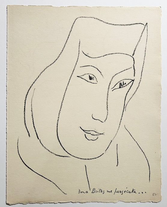MATISSE Dona Brites me persécuta… 1946. Lithographie. 