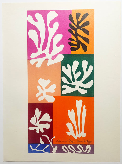 MATISSE Fleurs de Neige. 1951. Lithographie en couleurs. 