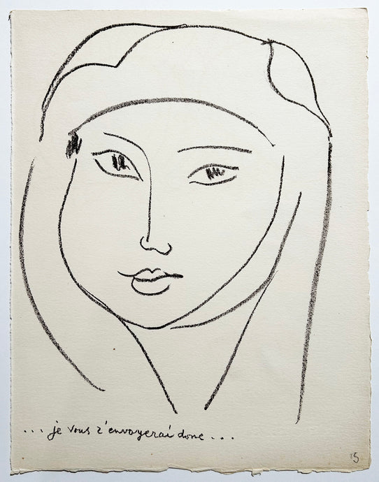 MATISSE Je vous z'envoyerai donc… 1946. Lithographie. 