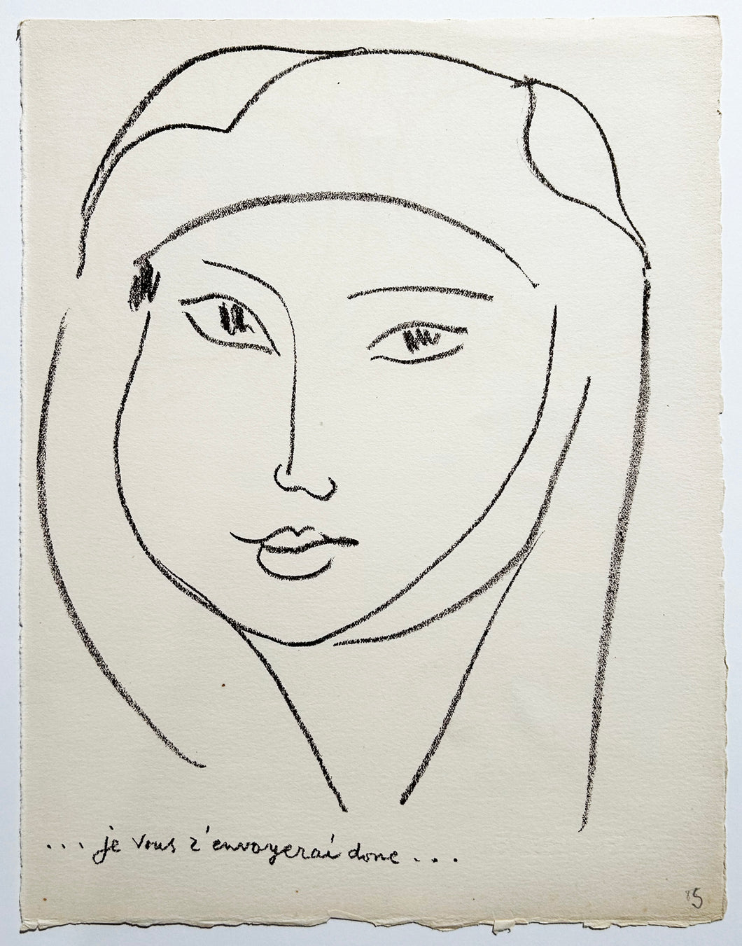 MATISSE Je vous z'envoyerai donc… 1946. Lithographie. 