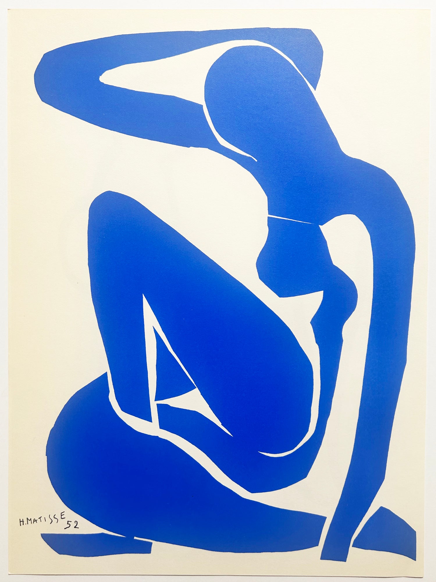 MATISSE - Nu bleu I.  1952. Lithographie en couleurs. 