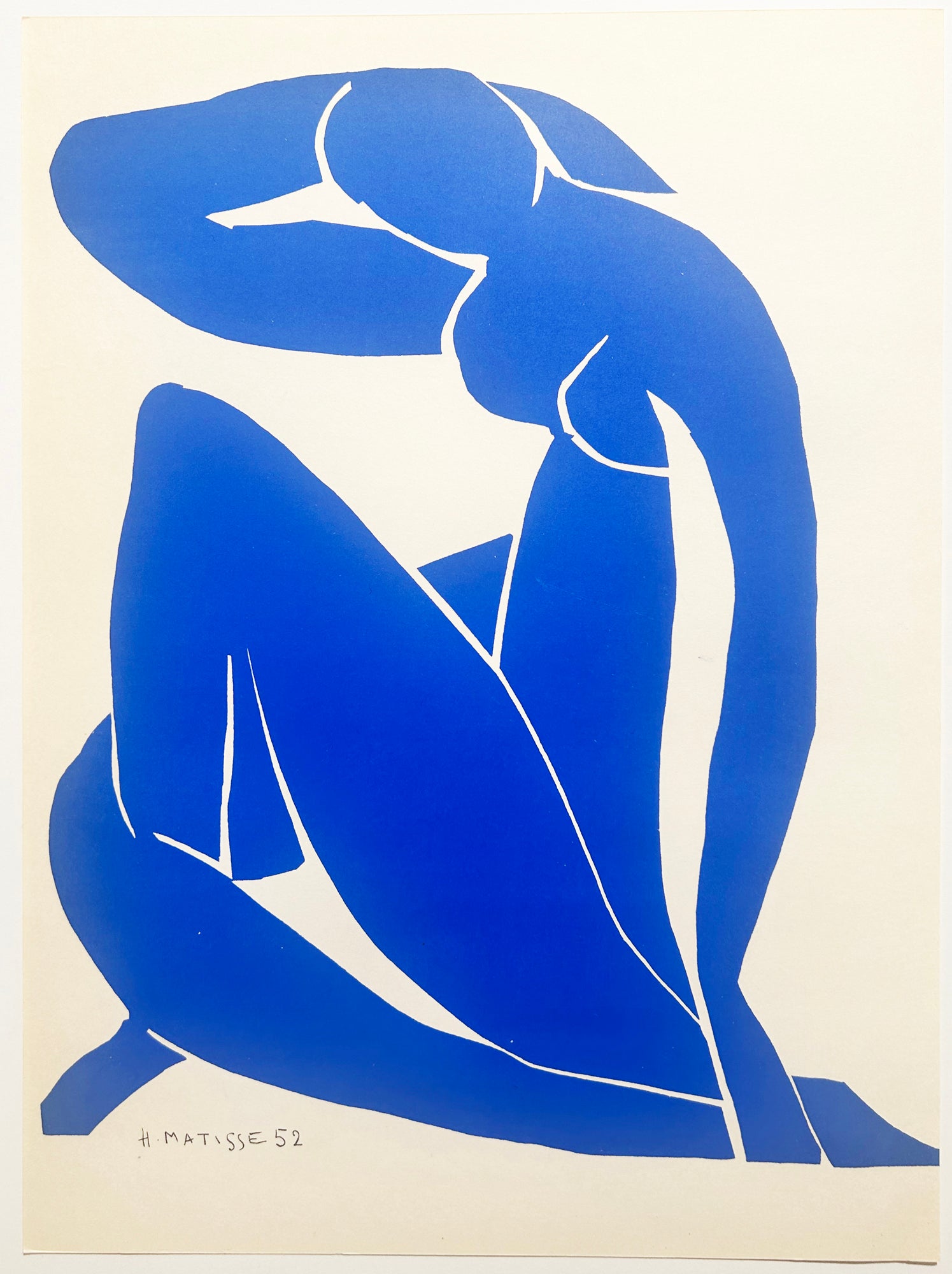 MATISSE - Nu bleu II.  1952. Lithographie en couleurs.