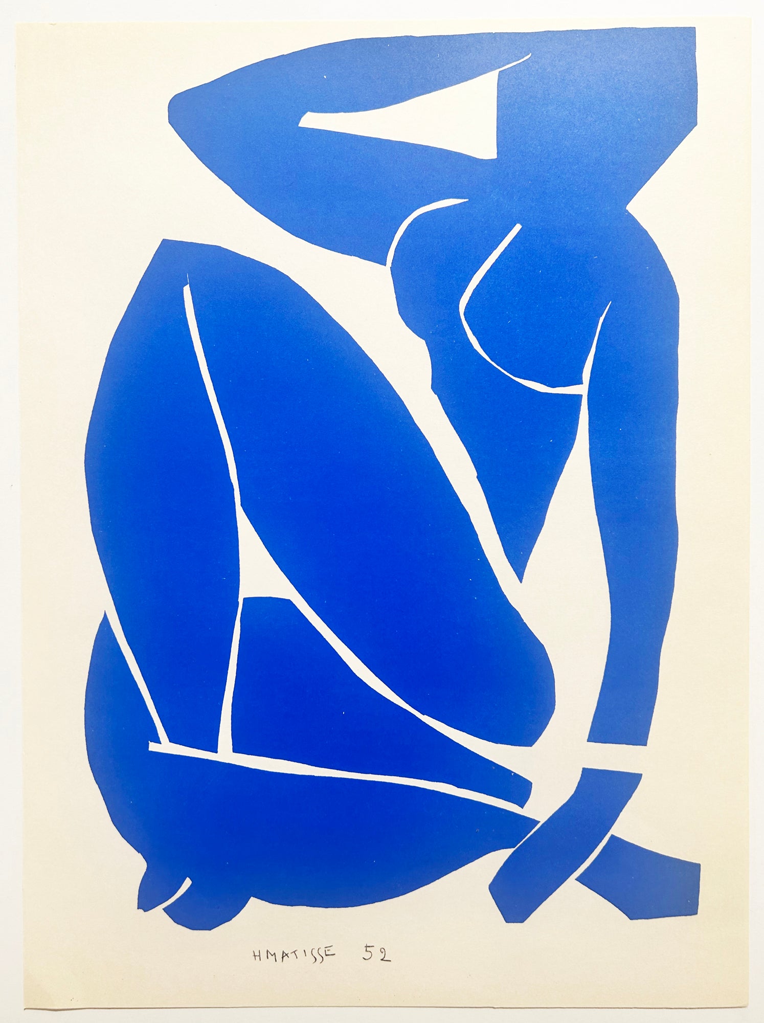 MATISSE Nu bleu III.  1952. Lithographie en couleurs.