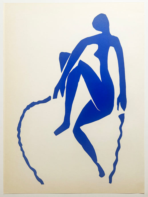 MATISSE Nu bleu, la corde à sauter.  1952. Lithographie en couleurs. 