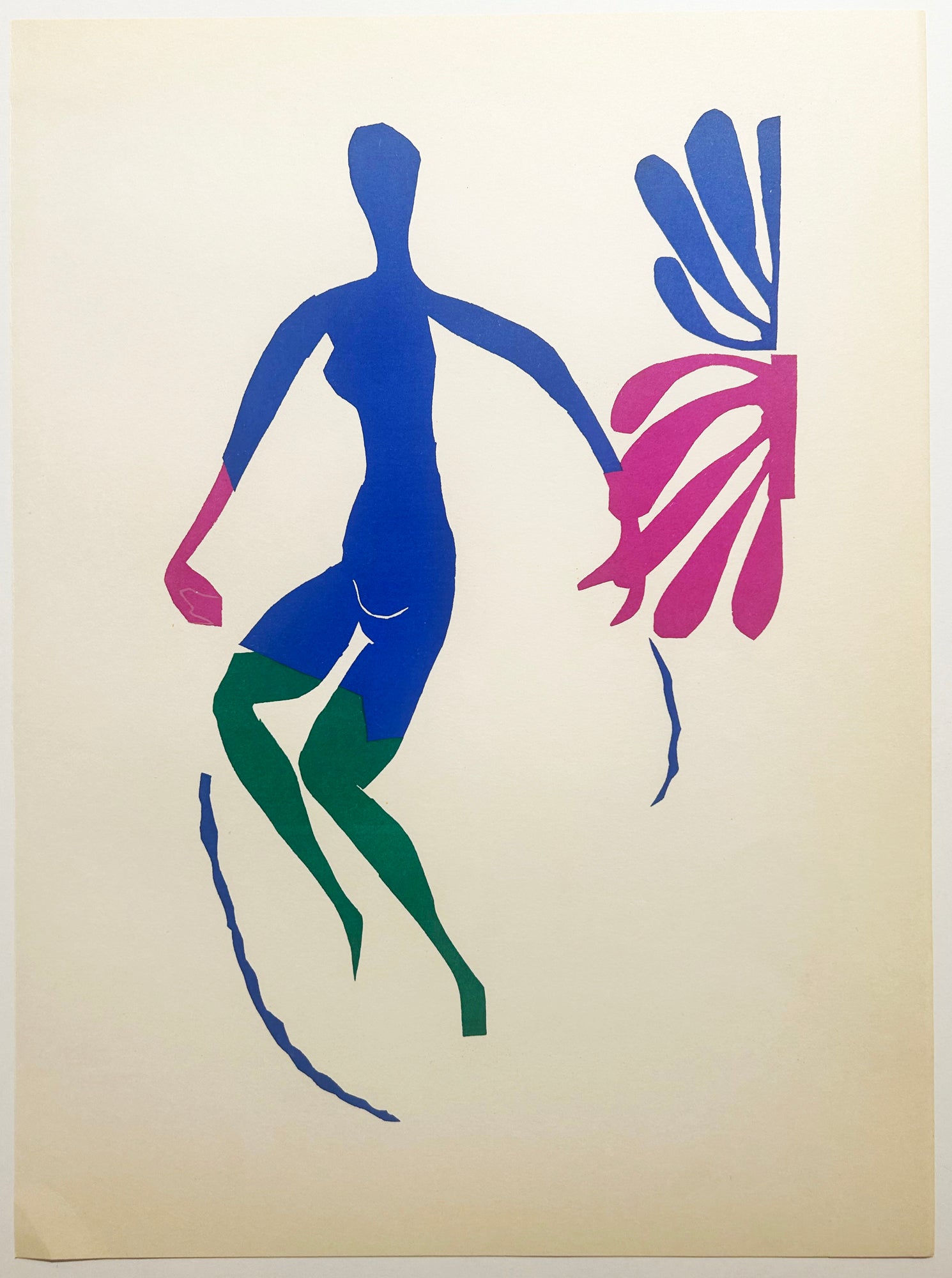 MATISSE Nu bleu aux bas verts. 1952. Lithographie en couleurs. 