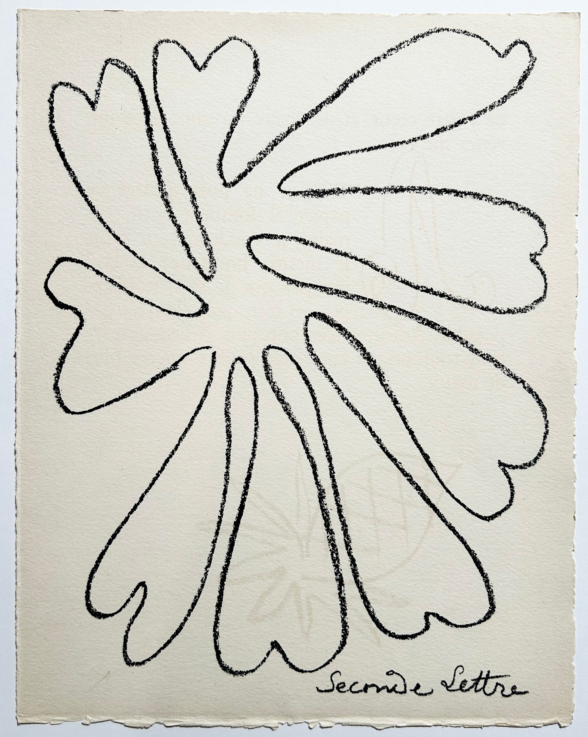 MATISSE Seconde lettre. 1946. Lithographie. 