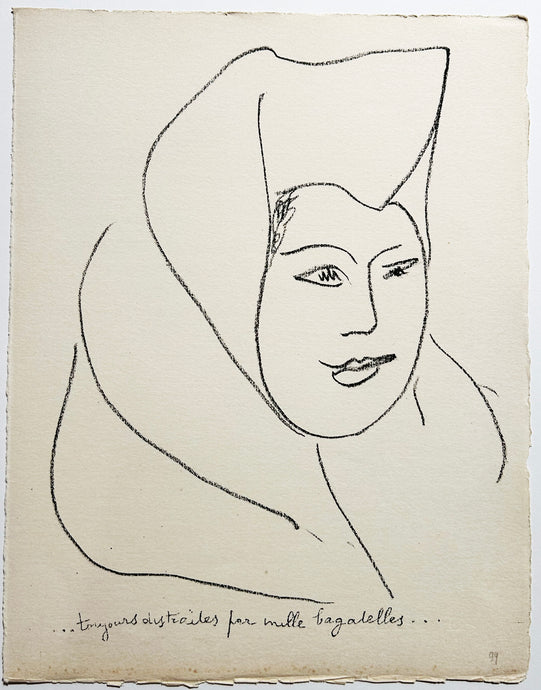 MATISSE Toujours distraites par mille bagatelles… 1946. Lithographie. 