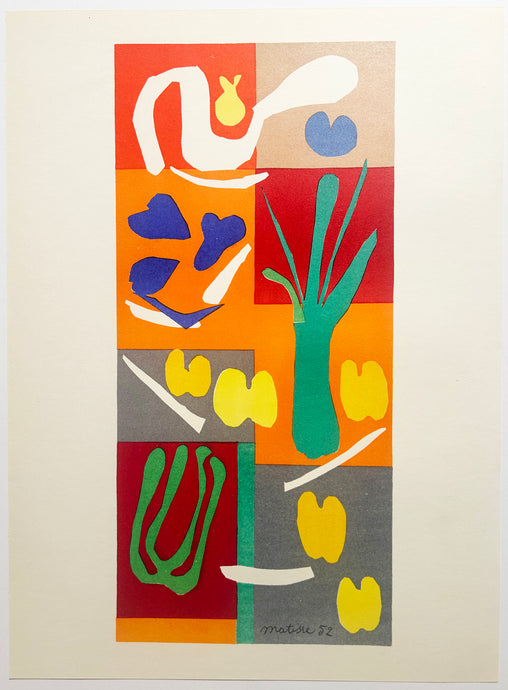 MATISSE Végétaux. 1952. Lithographie en couleurs. 