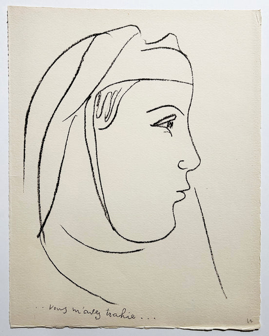 MATISSE - Vous m'avez trahie… 1946. Lithographie. 