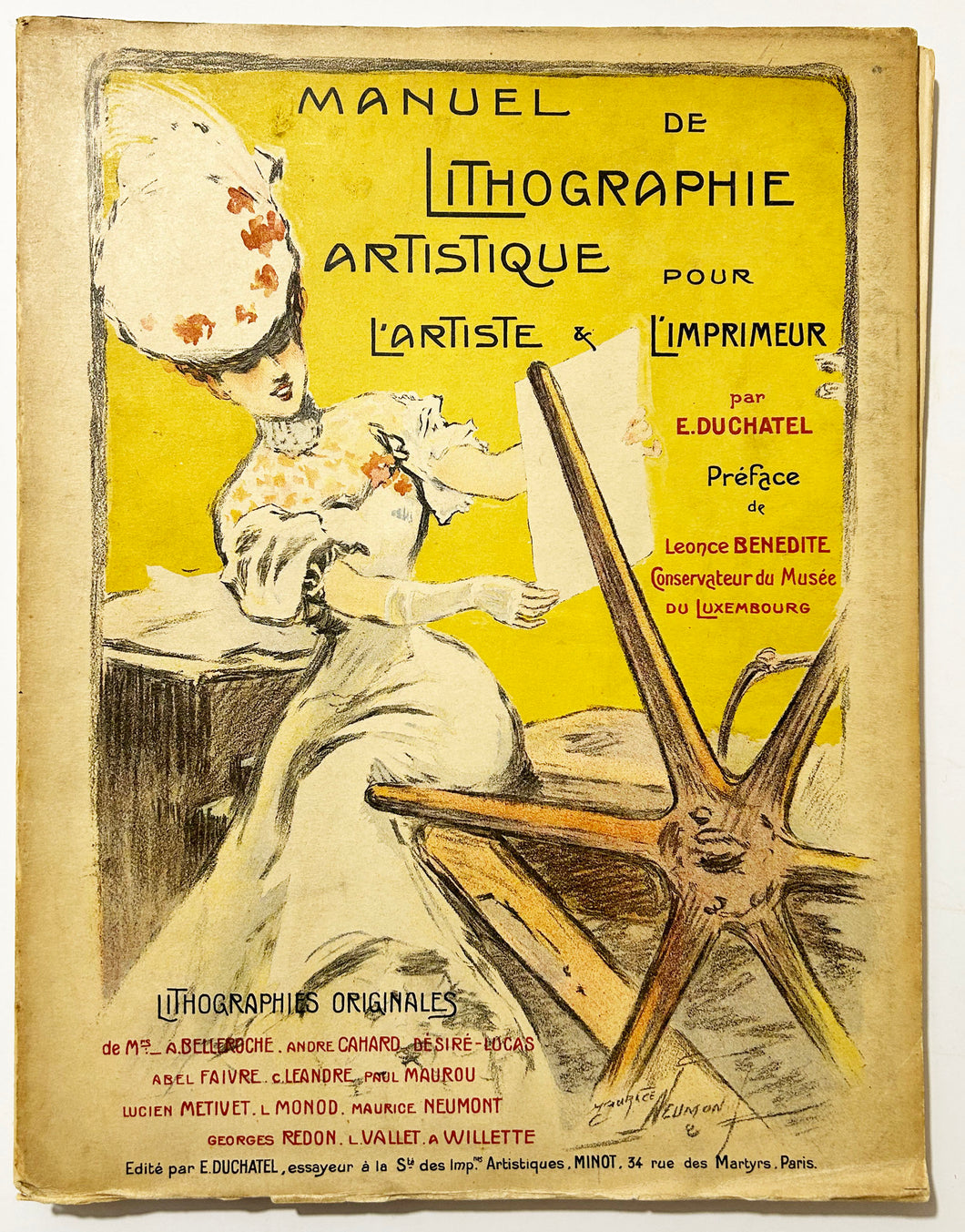 Manuel de lithographie artistique pour l’Artiste & l’Imprimeur, par E. Duchatel.