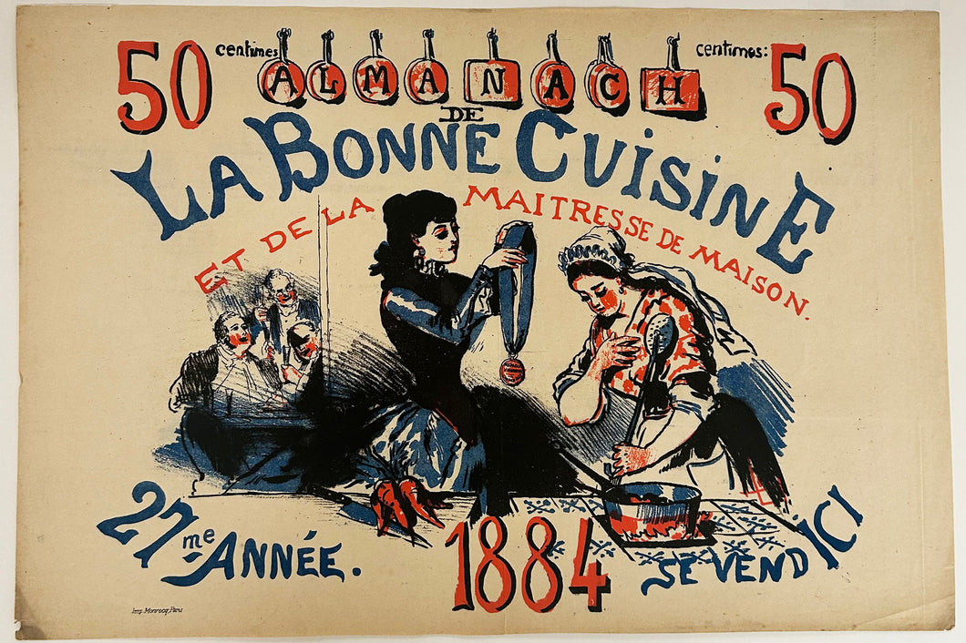 Almanach de La Bonne Cuisine et de la Maîtresse de Maison, 27è année.  1884.