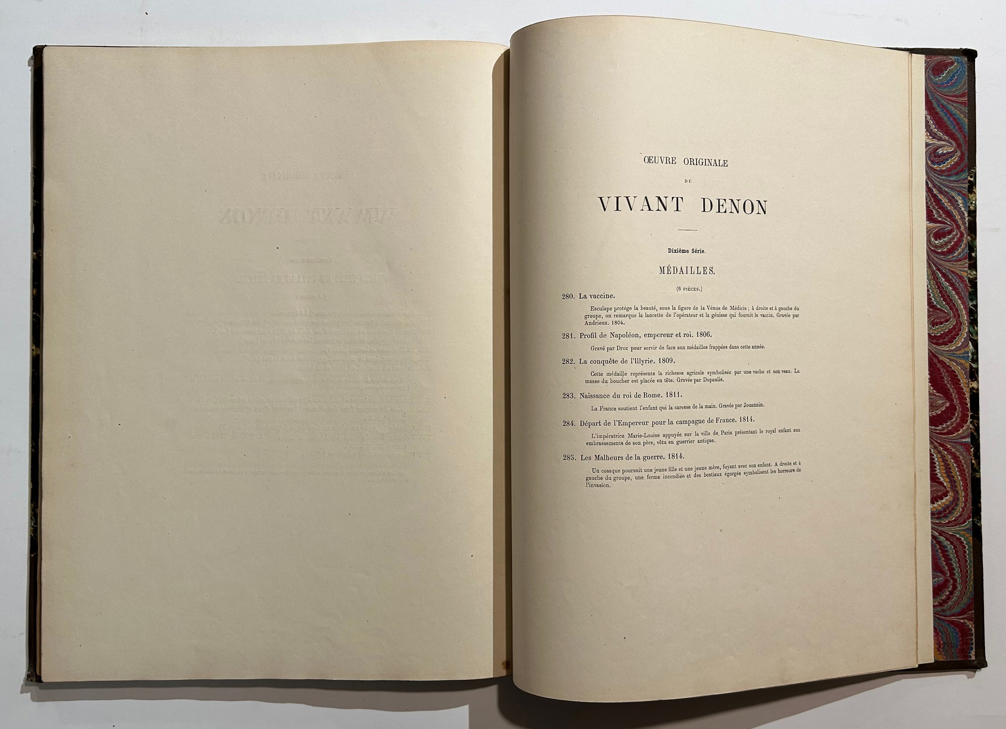 L'œuvre originale de Vivant Denon, Collection de 317 eaux-fortes dessinées et gravées par ce célèbre artiste.  1873.