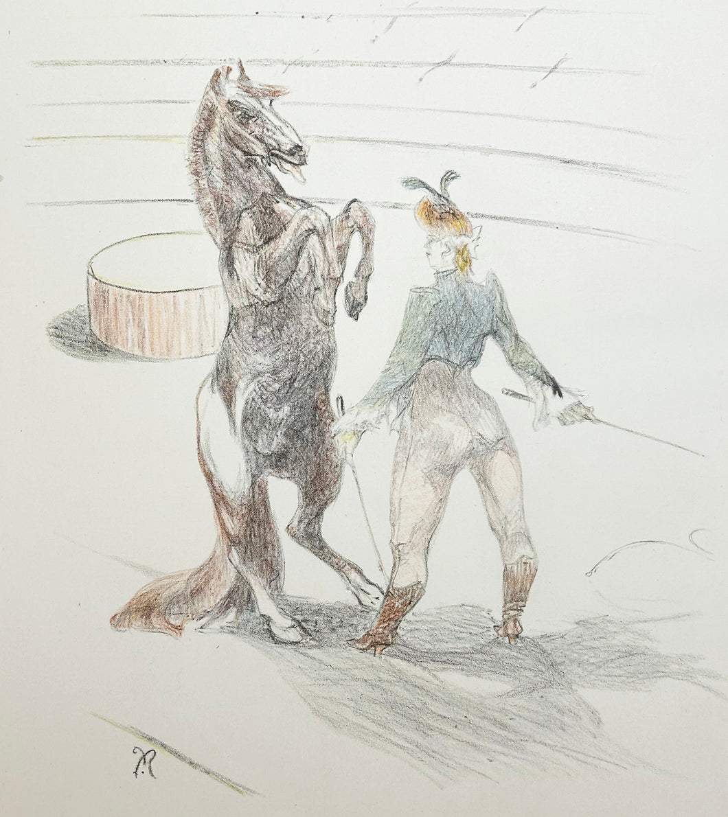 [La dompteuse de chevaux].  1907-1908.
