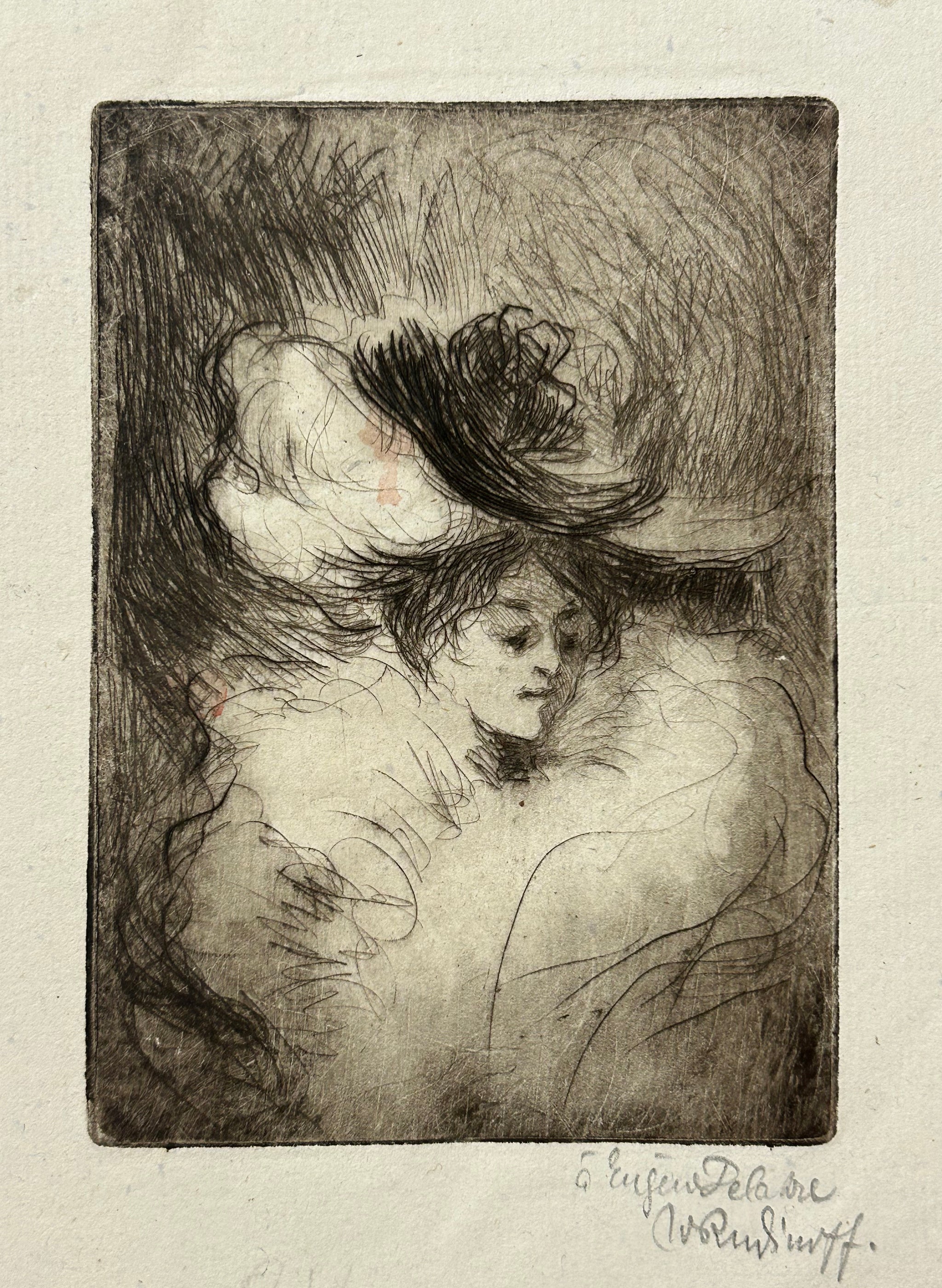 [Buste de jeune élégante au chapeau].