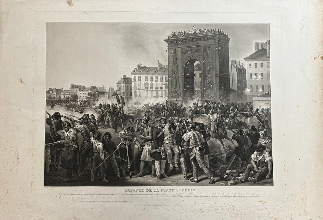 Défense de la Porte St Denis. 1831.