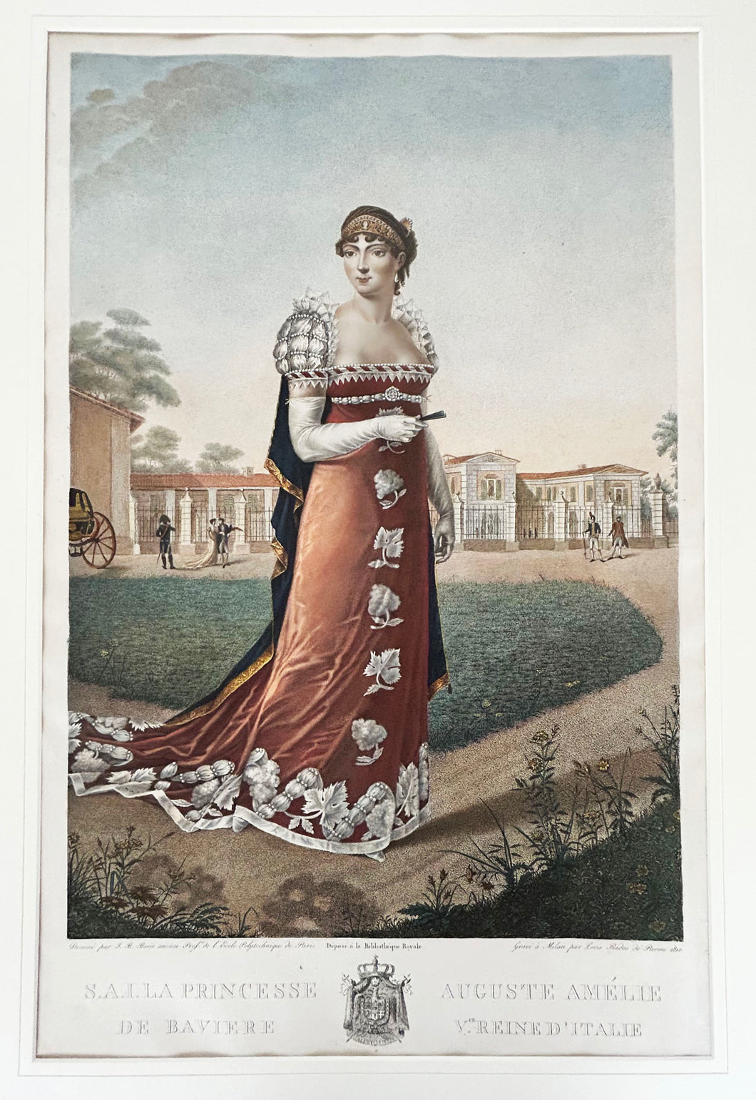 S.A.I. la Princesse Auguste Amélie de Bavière, Vce Reine d’Italie. 1810.