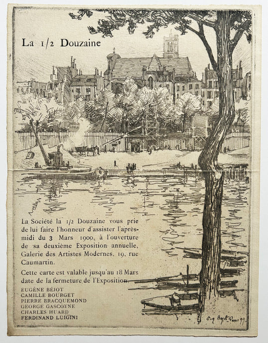 Eugène BEJOT - Carton d'invitation à l'exposition de la 