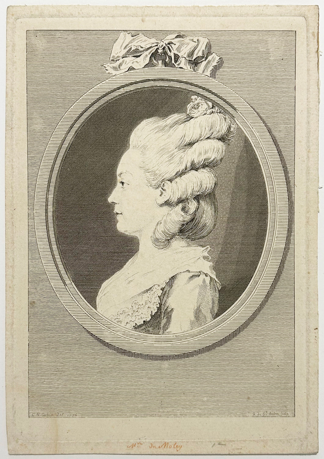 Portrait de Sophie le Couteulx du Moley (1753 † 1801, épouse du Baron Le Couteulx du Molay, fondateur de la Banque de France).  1776.