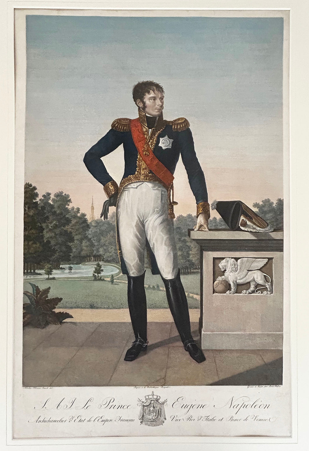 S.A.I. Le Prince Eugène Napoléon, Archichancelier d’Etat de l’Empire Français, Vice-Roi d’Italie et Prince de Venise.  1809.