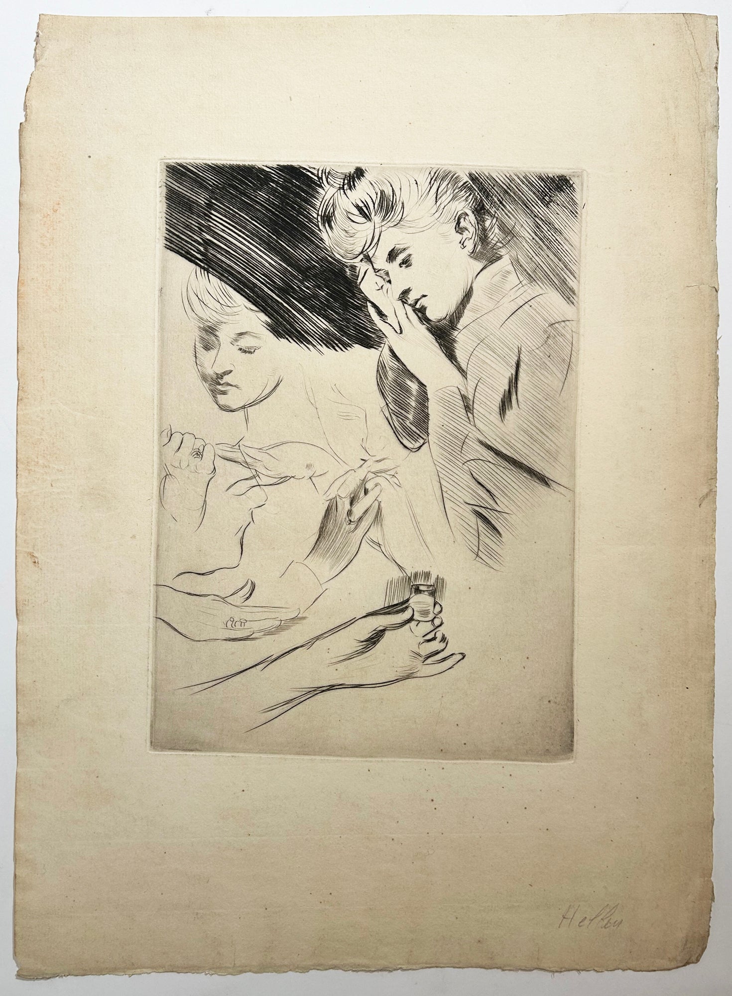 [Sujet de femmes et leurs mains].