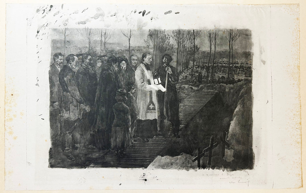 Dernière prière à la fosse commune. 1893.