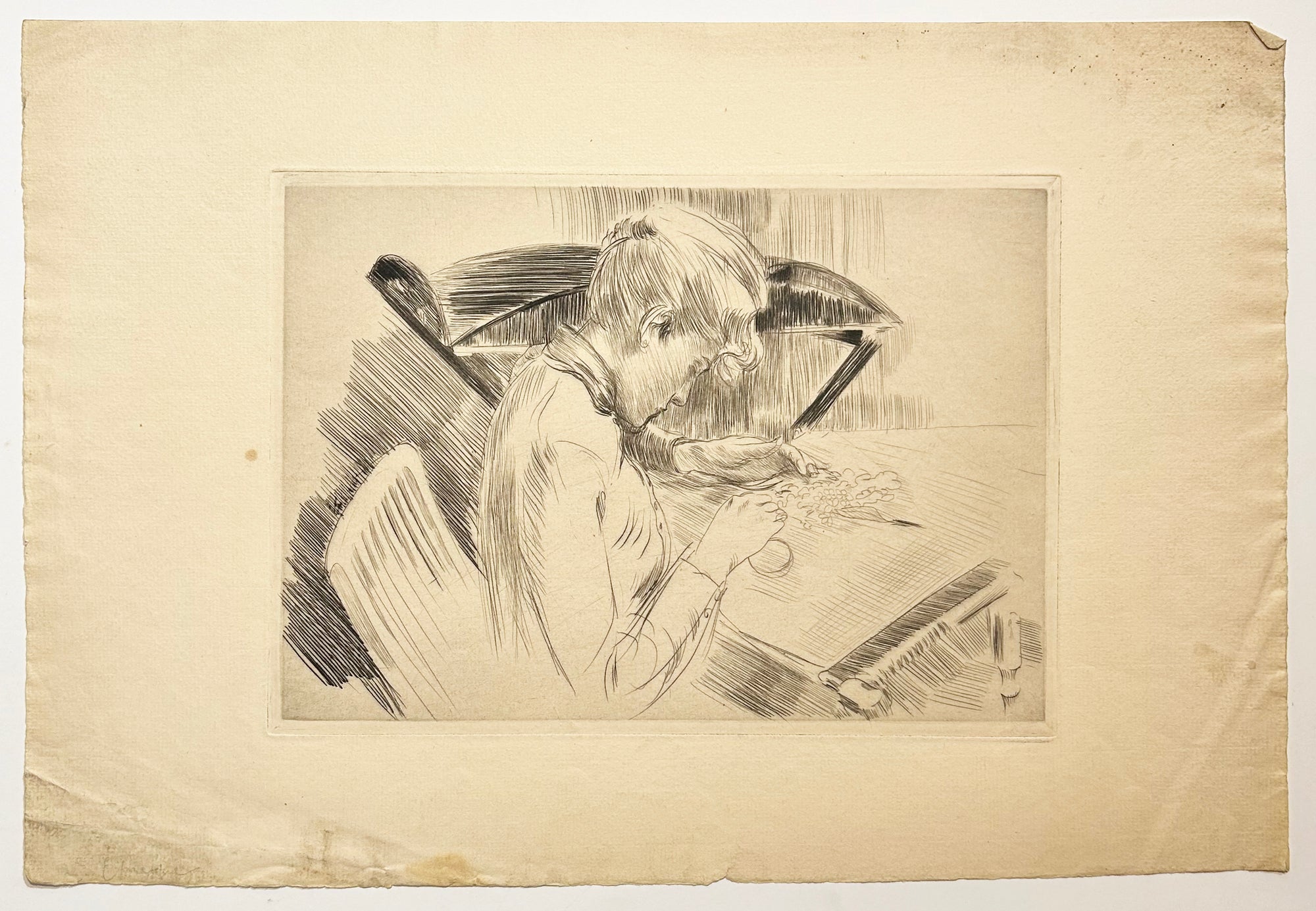 [Jeune femme à la broderie].