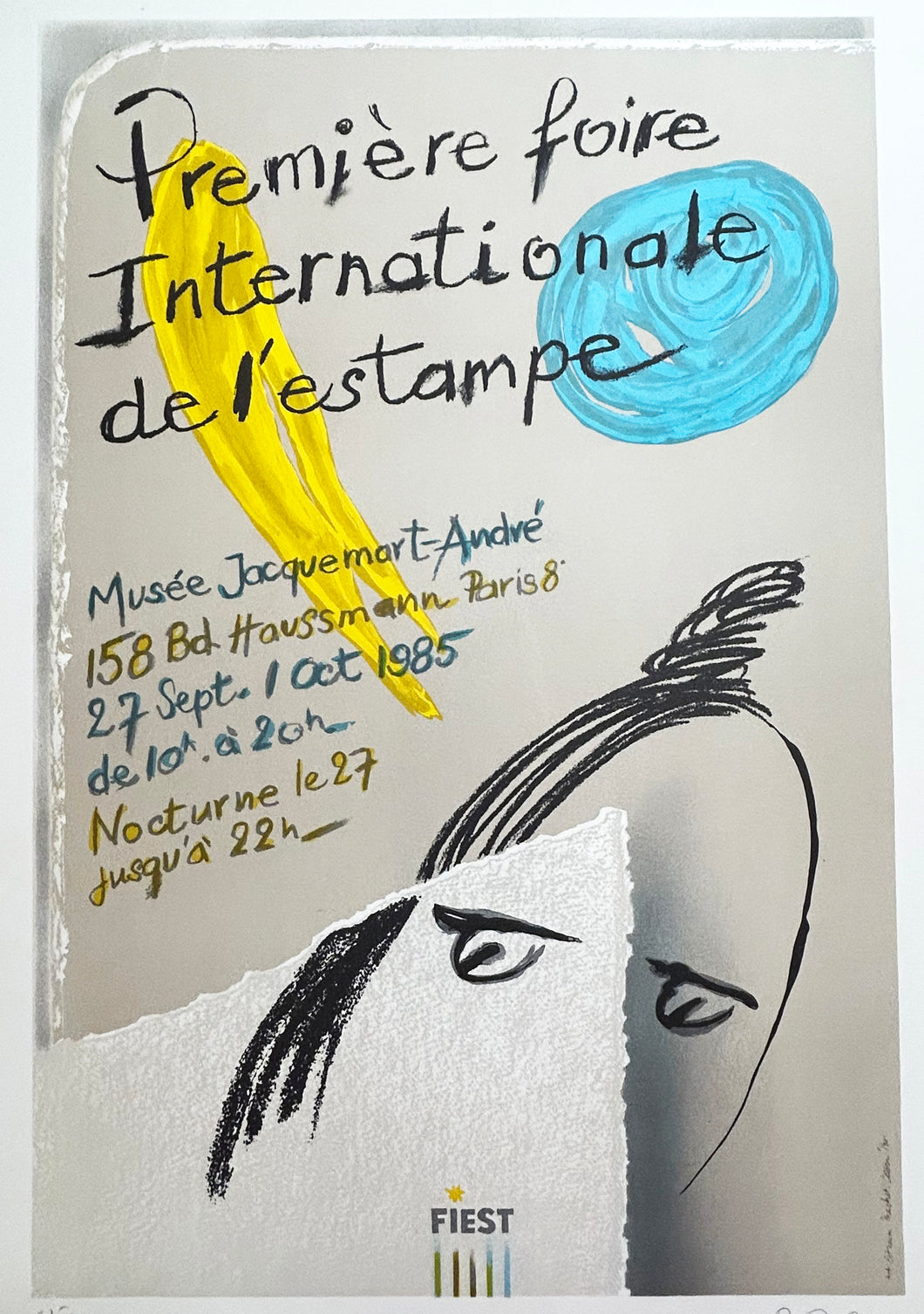 Première Foire Internationale de l'Estampe, au Musée Jacquemart André du 27 septembre au 1er octobre 1985.