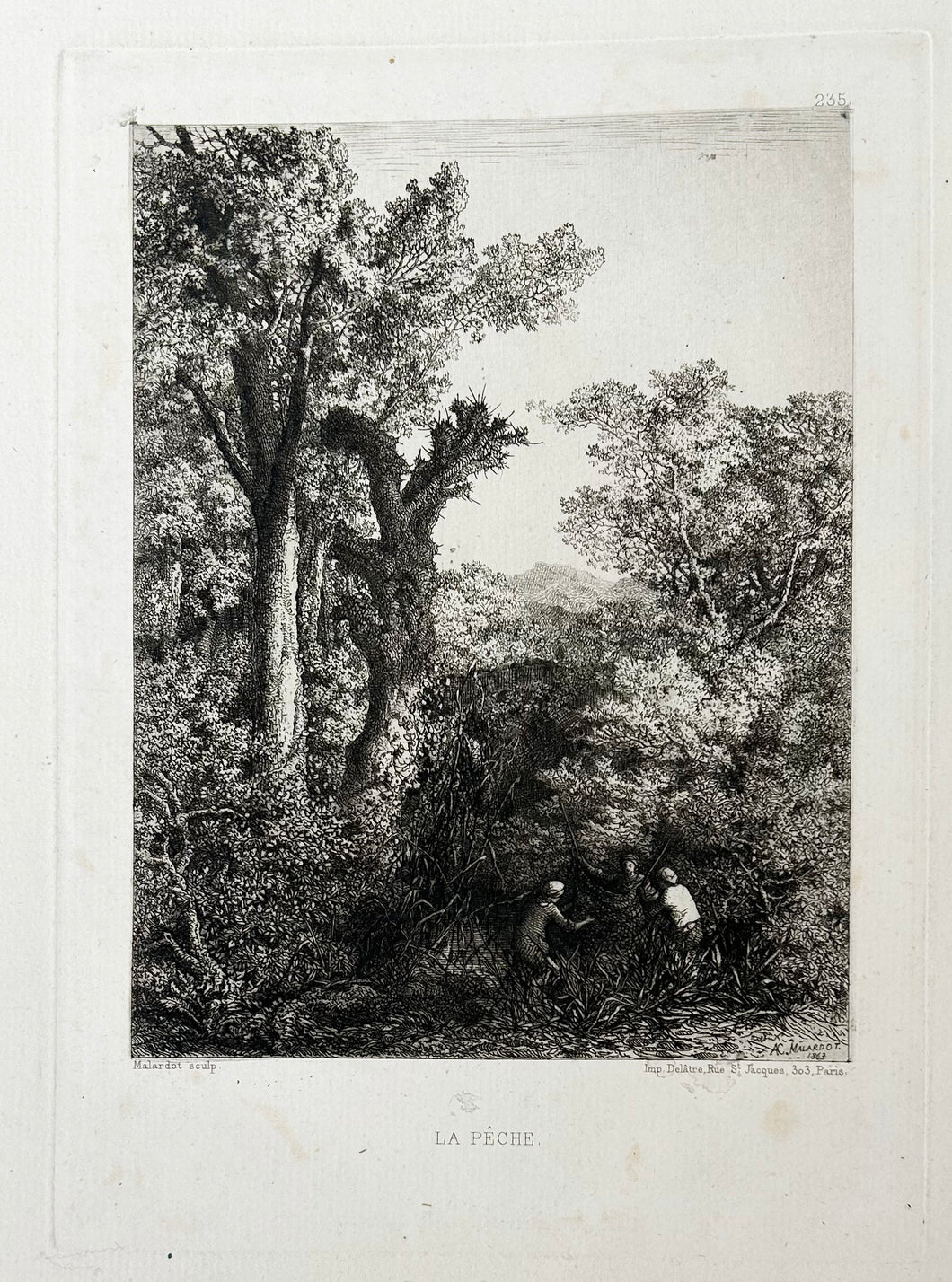 La pêche.  1863.
