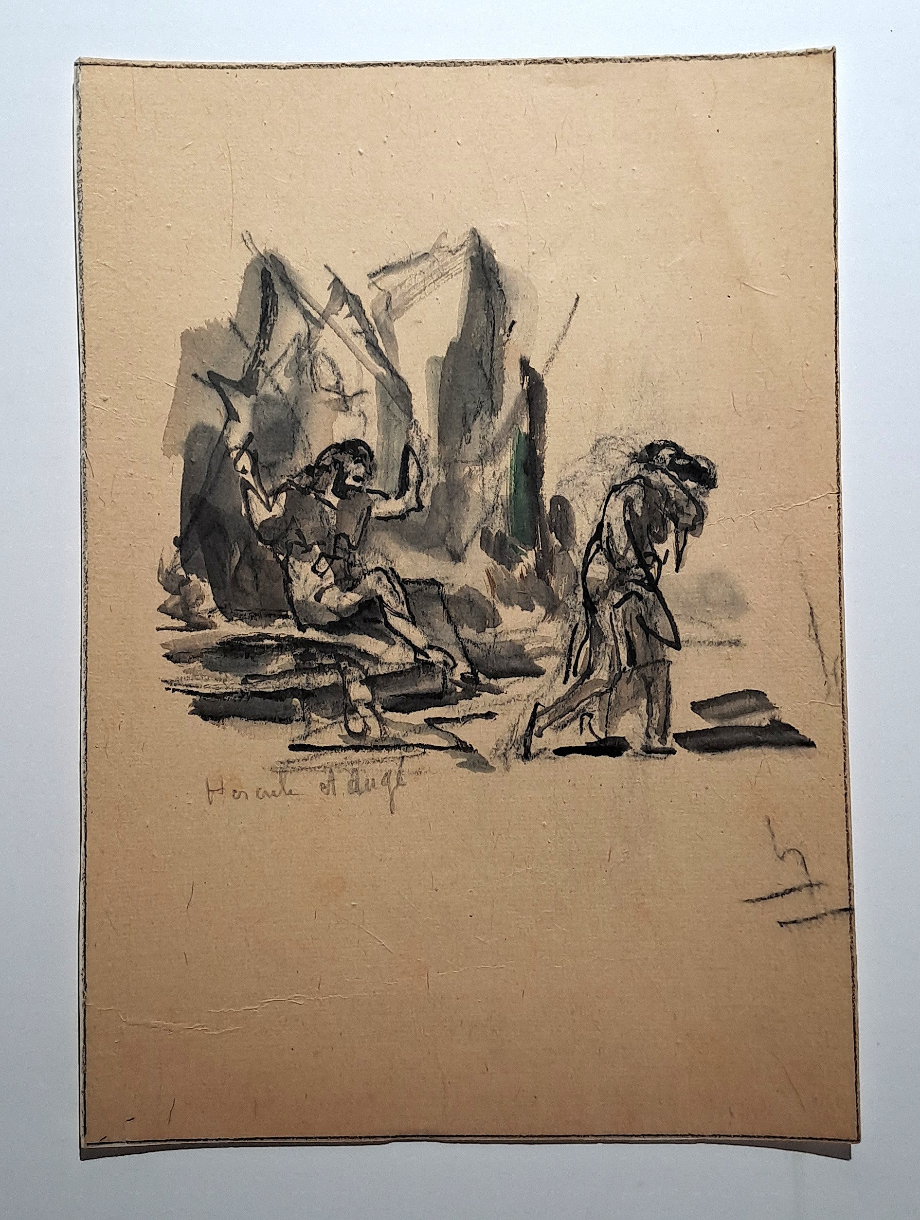 Jules CHADEL [Hercule et Augé]. Dessin original. 