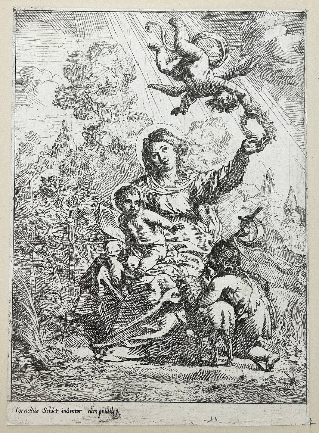 La Vierge et l'Enfant avec St Jean.