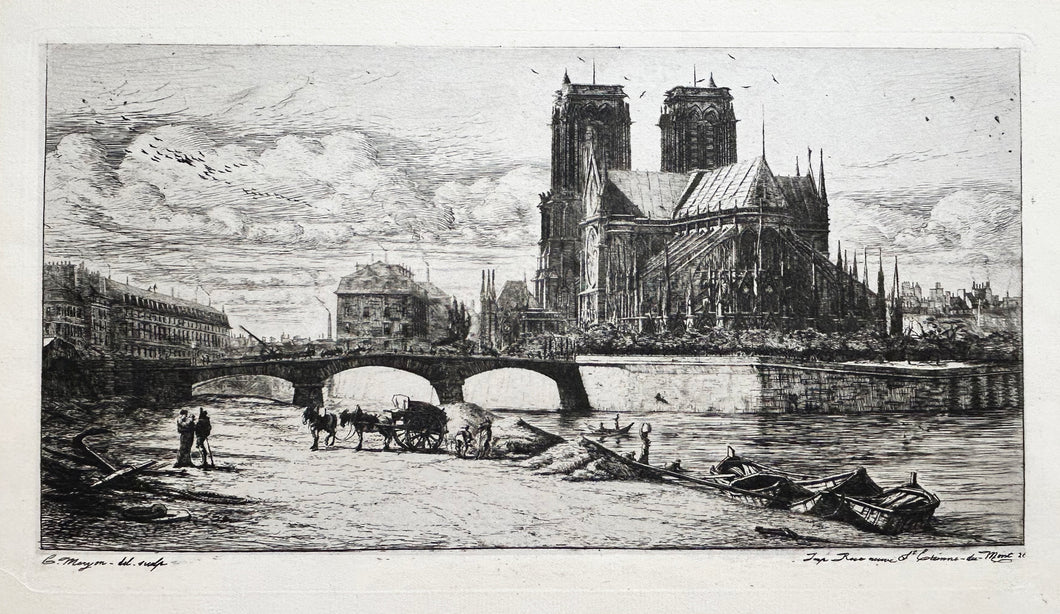 L'abside de Notre-Dame.  1854.