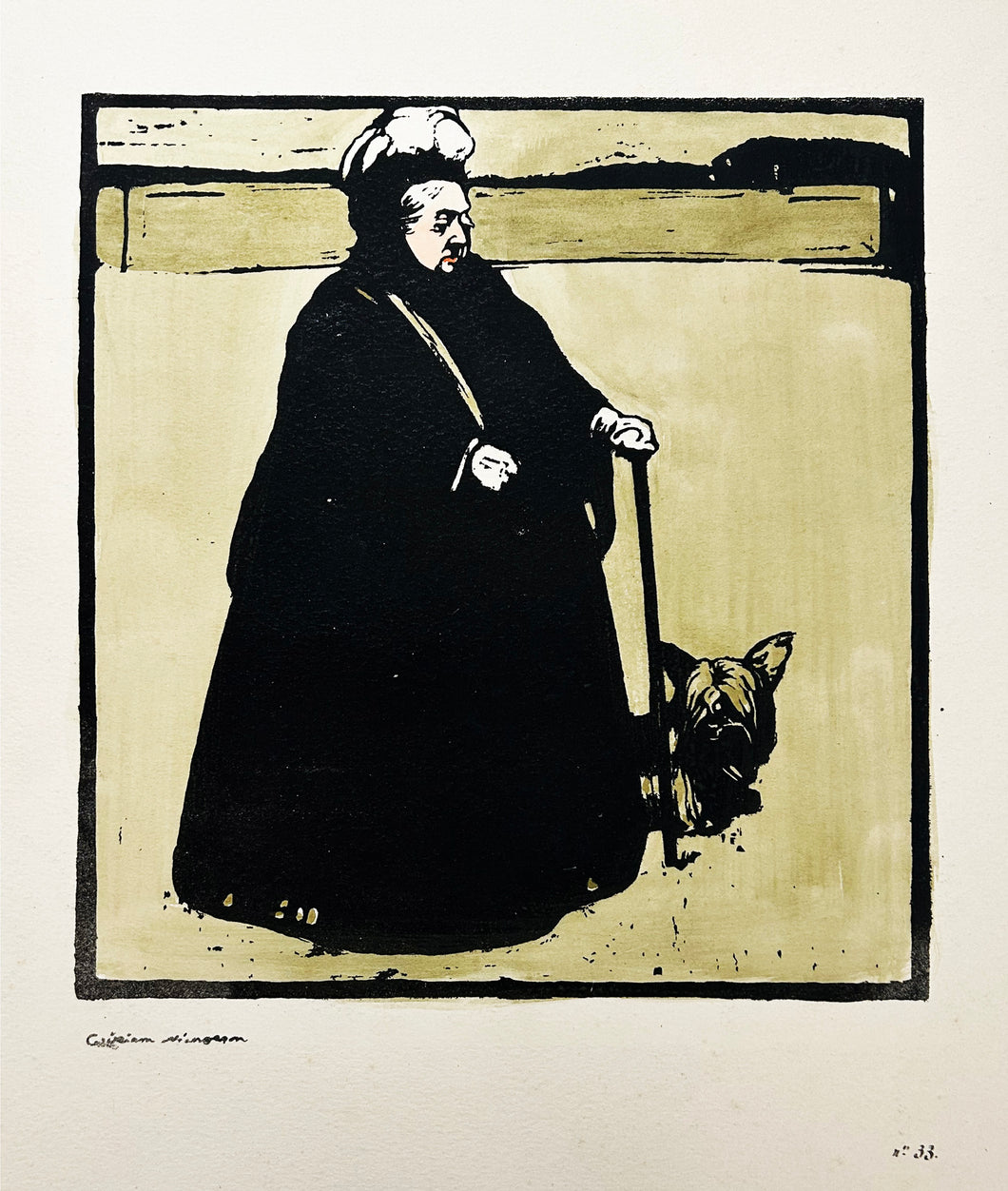 La Reine Victoria avec un chien.  1897.
