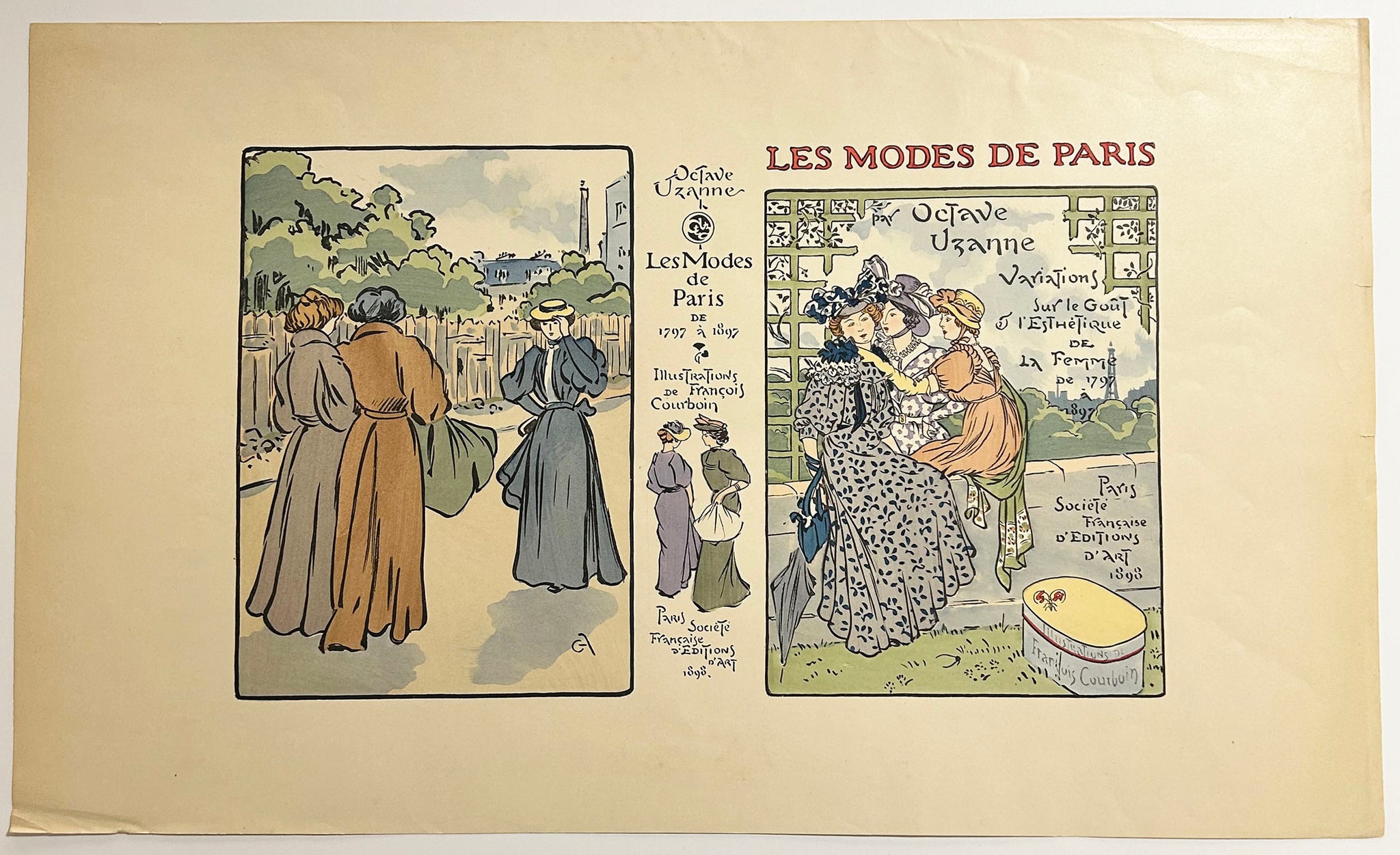 Les Modes de Paris [couverture de livre]. 1898.