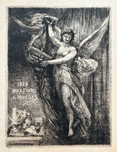 Charger l&#39;image dans la galerie, François CHIFFLART - Frontispice pour &quot;Eaux-fortes nouvelles&quot; de 1879. Eau-forte originale. 
