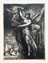 Charger l&#39;image dans la galerie, François CHIFFLART - Frontispice pour &quot;Eaux-fortes nouvelles&quot; de 1879. Eau-forte originale. 
