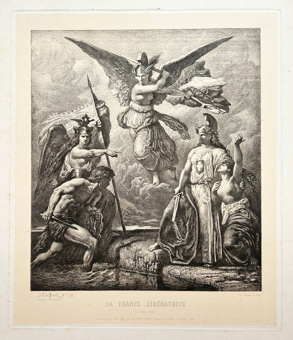 François CHIFFLART - La France Libératrice, 3 mai 1859. 1859. Eau-forte originale. 