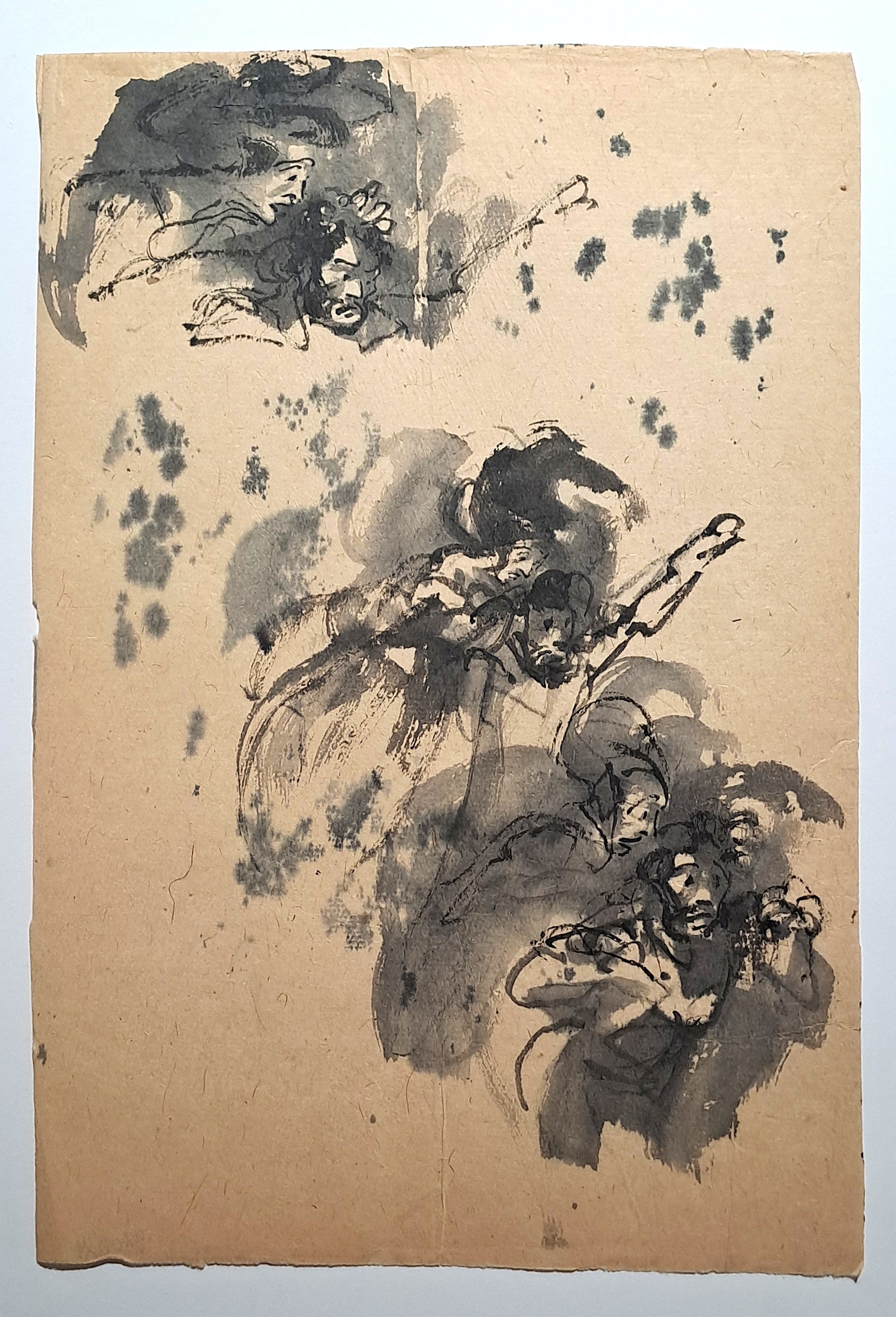 Jules CHADEL [Etudes d'Héra faisant sombrer Héraclès dans la folie]. Dessin original 