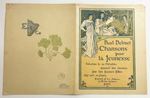 Charger l&#39;image dans la galerie, Couverture pour la partition &quot;Chansons pour la Jeunesse, Sélection de 20 Mélodies pouvant être chantées par les jeunes filles&quot; par Paul Delmet. 1896.
