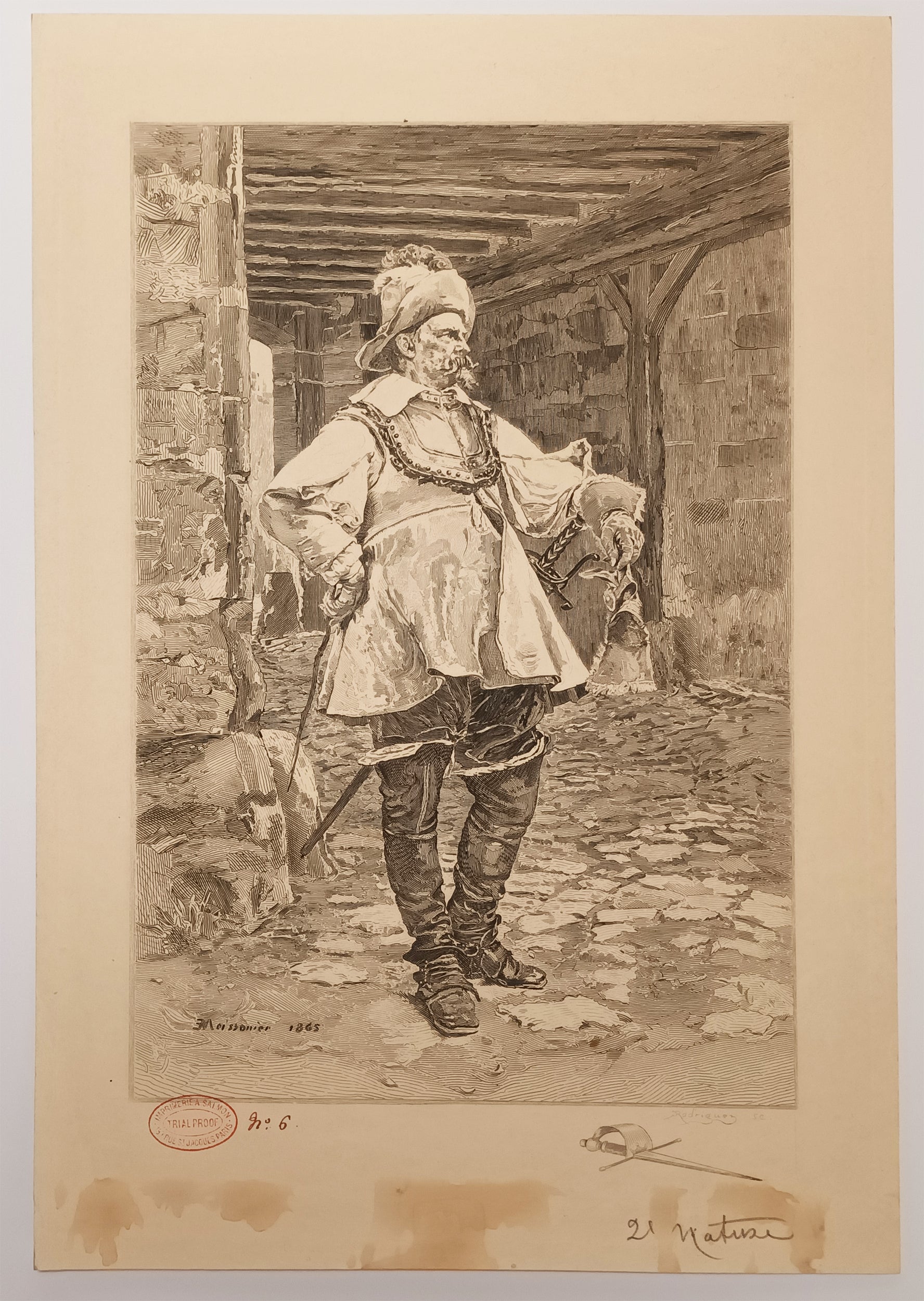 [Soldat sous Louis XIII].  1865.