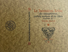 Charger l&#39;image dans la galerie, Couverture pour &quot;Le troisième livre des monogrammes, marques, cachets et ex-libris composé par George Auriol&quot;. 1924.
